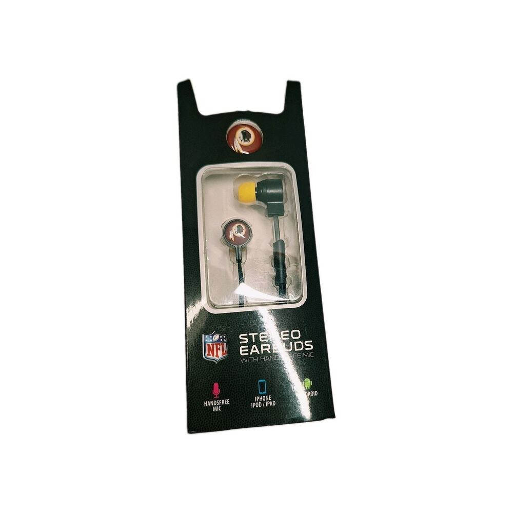 NFL Washington Team Earbuds with Microphone for Iphone/Android Commanders New